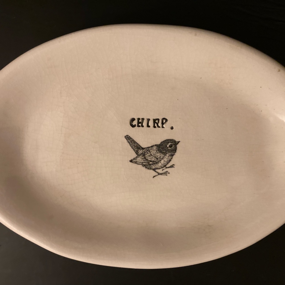 Rae Dunn Chirp Bird 8” Oval Appetizer Plate